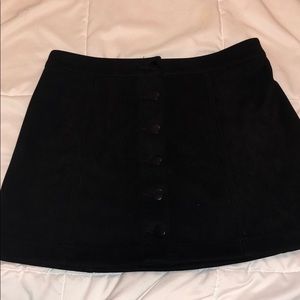 Suede Black Skirt
